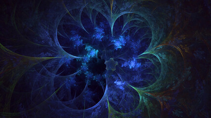 Obraz premium 3D rendering abstract multicolor fractal light background