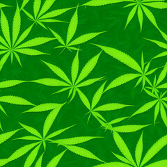 marijuana seamless pattern, generative ai