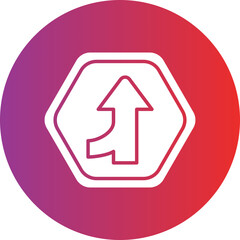 Vector Design Merging Road Icon Style