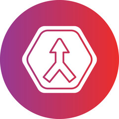 Vector Design Converging Road Icon Style