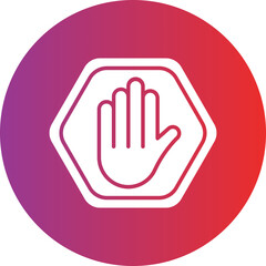 Vector Design Stop Sign Icon Style