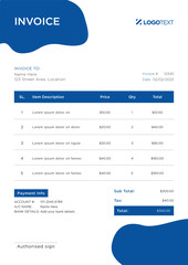 Corporate Invoice Design Template Bill form Business Payments Details