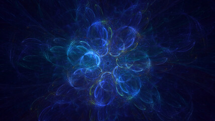 3D rendering abstract circle light background