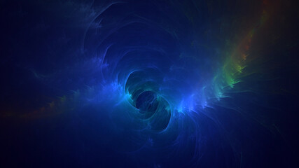 3D rendering abstract multicolor fractal light background