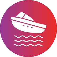 Vector Design Speed Boat Icon Style