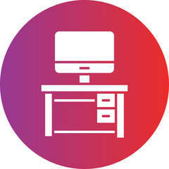 Vector Design Computer Table Icon Style