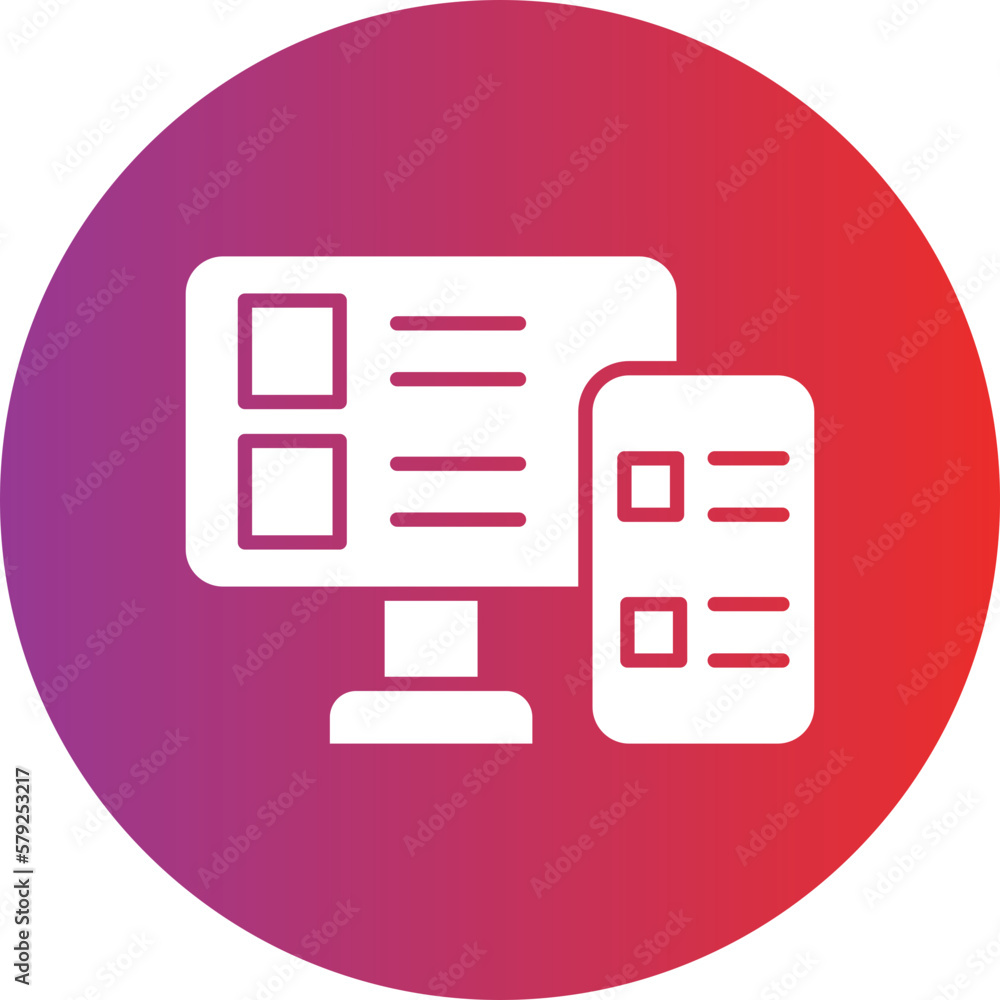 Poster vector design responsive design icon style