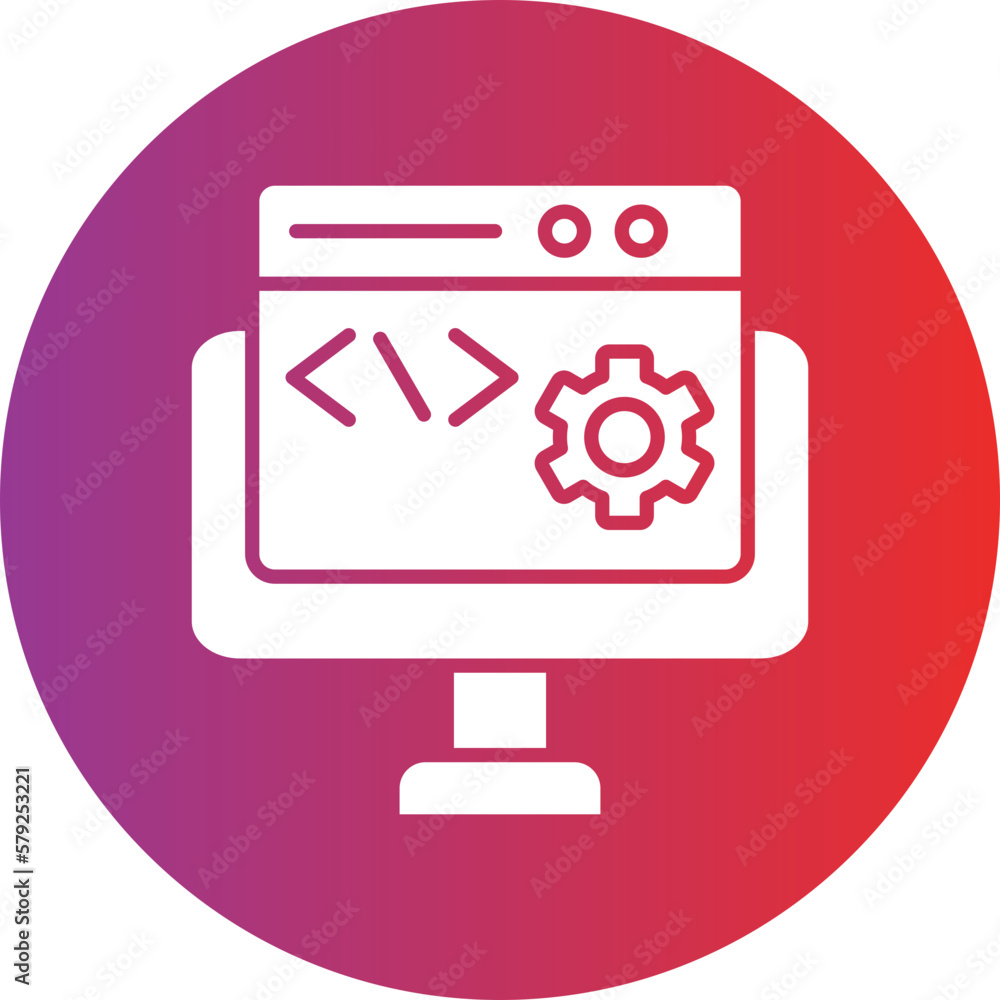 Poster vector design code settings icon style