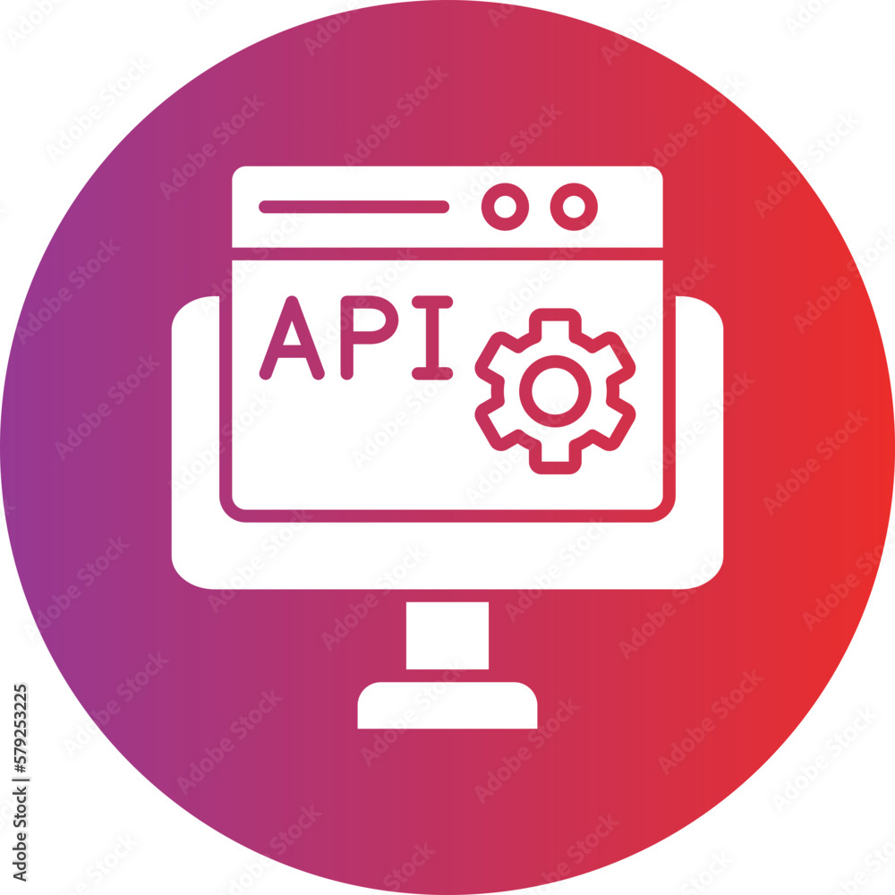 Poster vector design web api icon style