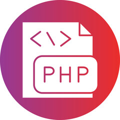 Vector Design PHP File Icon Style