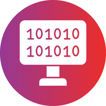 Vector Design Binary Code Icon Style