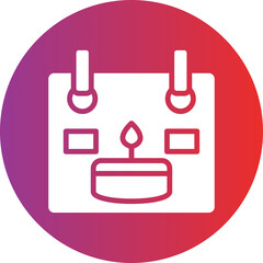 Vector Design Birthday Date Icon Style