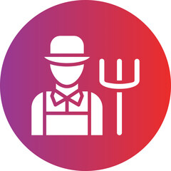 Vector Design Male Farmer Icon Style