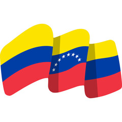 venezuela waving flag isolated illustration for national event or independence day