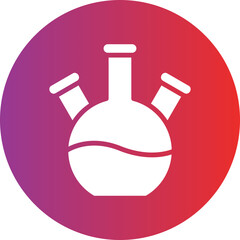 Vector Design Three Neck Flask Icon Style