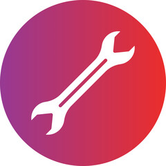 Vector Design Wrench Icon Style