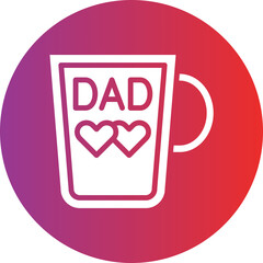 Vector Design DAD Mug Icon Style
