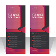 Roll up business template design for corporate business company marketing advertisement profile