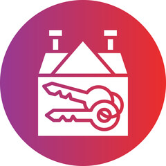 Vector Design House Key Icon Style