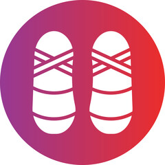 Vector Design Ballet Shoes Icon Style