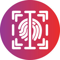 Vector Design Fingerprint Scanner Icon Style