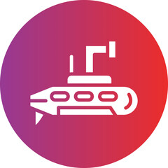 Vector Design Army Submarine Icon Style