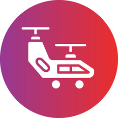 Vector Design Army Helicopter Icon Style