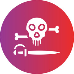 Vector Design Pirate Danger Icon Style