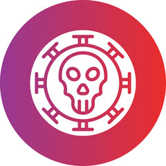 Vector Design Pirate Coin Icon Style