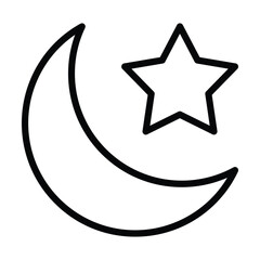 moon icon, night vector, sleep illustration