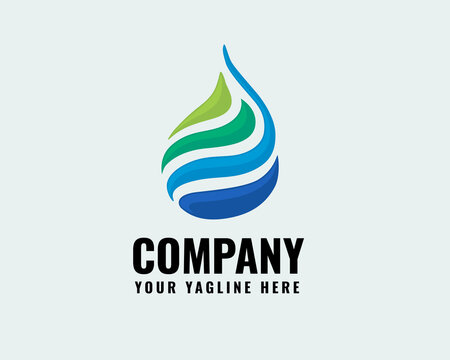 water oil droplet wave art logo design template illustration inspiration