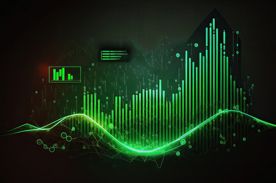 Stcok market trends data analytics business concept. Generative ai.