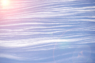 sunny snowy landscape with shadows and highlights