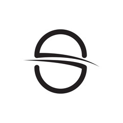 letter S slash logo icon illustration.