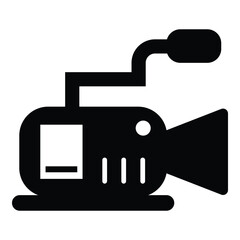 Video camera icon line design template