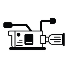Video camera icon line design template