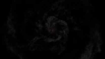 Isolated fire smoke explosion twists closeup with Alpha channel.