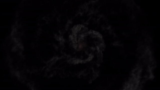 Isolated fire smoke explosion twists closeup with Alpha channel.