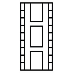 Film strip icon line design template