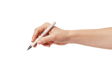 a woman's hand holding a pen