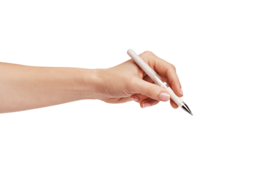 a woman's hand holding a pen