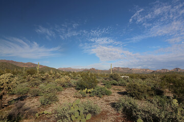 landscape with mountains and clouds
