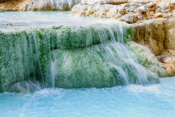 Bagni di San Filippo, hot springs in Tuscany, Italy.
