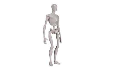 white cyborg or robot png,3d render
