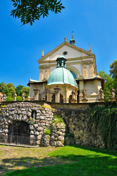Baroque church of the Assumption of the Virgin Mary, called Grobek, in Lesser Poland voivodeship, Poland.