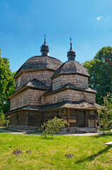 St Nicholas church from XVII century in Hrebenne, Lublin Voivodeship, Poland.