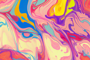 Fototapeta premium abstract marbling colorful pattern. generative ai
