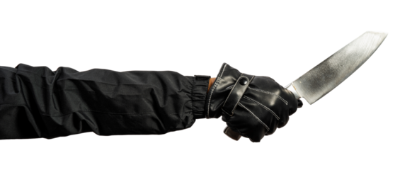 Hand holding a knife on white background, Hand Holding knife on White Background PNG file.