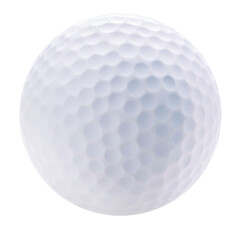 Golf ball on white background, Golf ball sports equipment on white PNG File.