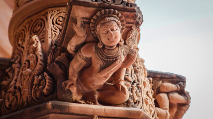 Osian, Rajasthan, India 2nd March 2023:The Mahavira Jain Temple in Osian or Osiyan, Rajasthan is dedicated to the 24th Jain Tirthankara Lord Mahavira. Major pilgrimage site for Oswal Jains.